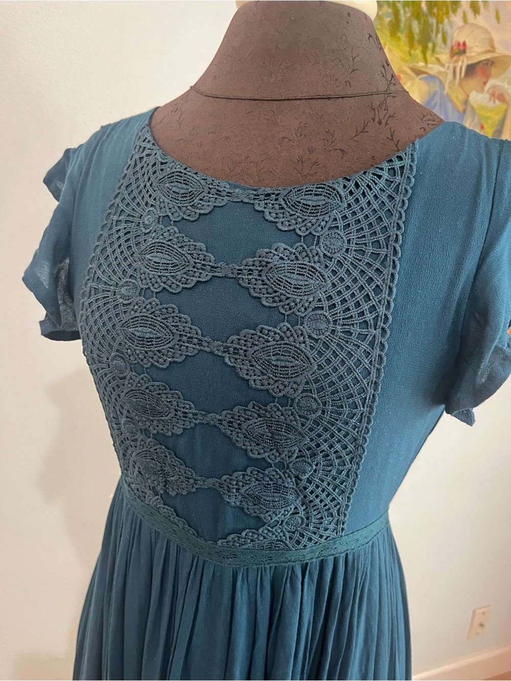 Joyfolie Viola Dress 12 NWT Deep Ocean Teal Maxi Flower Girl Jr Bridesmaid Beach - Picture 6 of 8